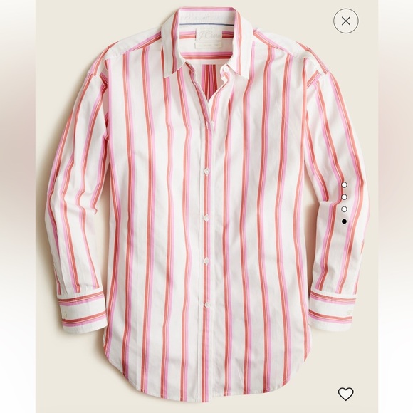 J. Crew Tops - Jcrew Relaxed Striped Button Down